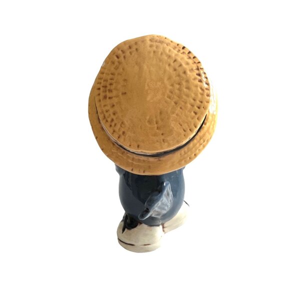 Blue Bird Vintage Ceramic Signed IVA Offering Speckled Blue Easter Egg - Picture 5 of 10